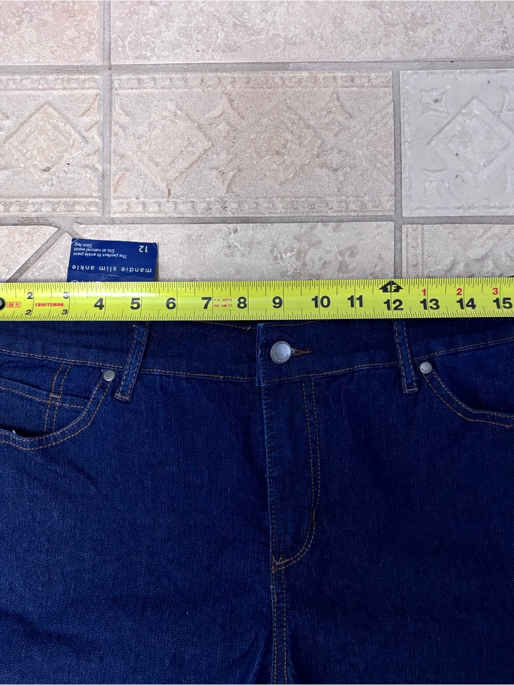Bandolino Dark Blue Straight-Leg Stretch Jeans - Picture 4 of 5